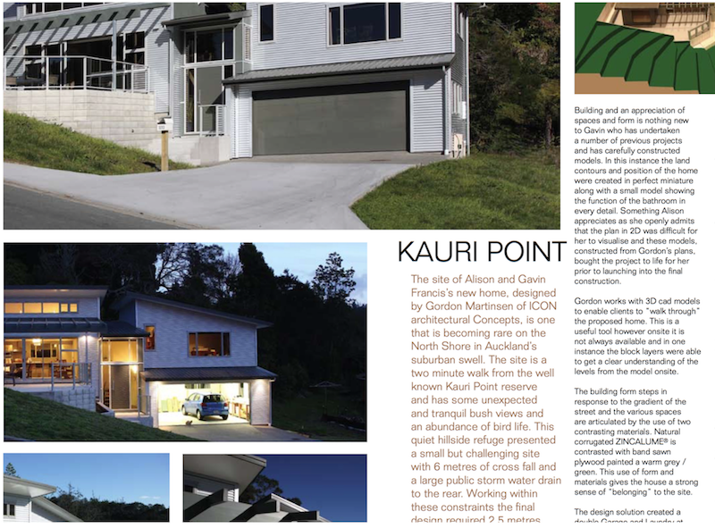 Magazine feature article about a Right Now Roofing project